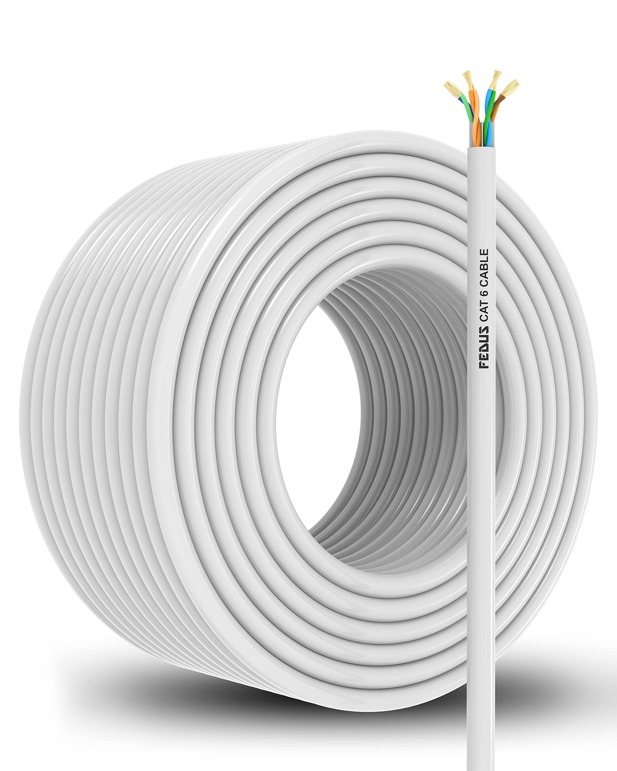 FEDUS Cat6 Ethernet Cable, 90 Meter High Speed 550MHZ / 10 Gigabit